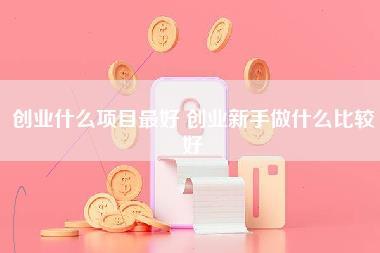 创业什么项目最好,创业新手做什么比较好-第1张图片