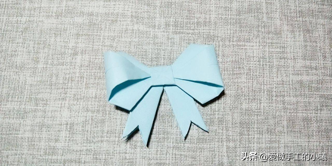 蝴蝶结的折法（漂亮的蝴蝶结折纸）-第2张图片